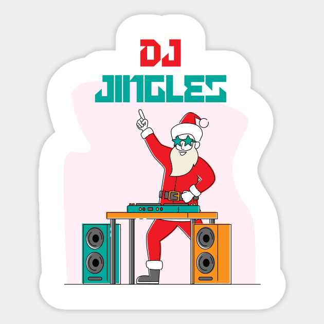 DJ Jingles Santa Sticker by Bro Aesthetics